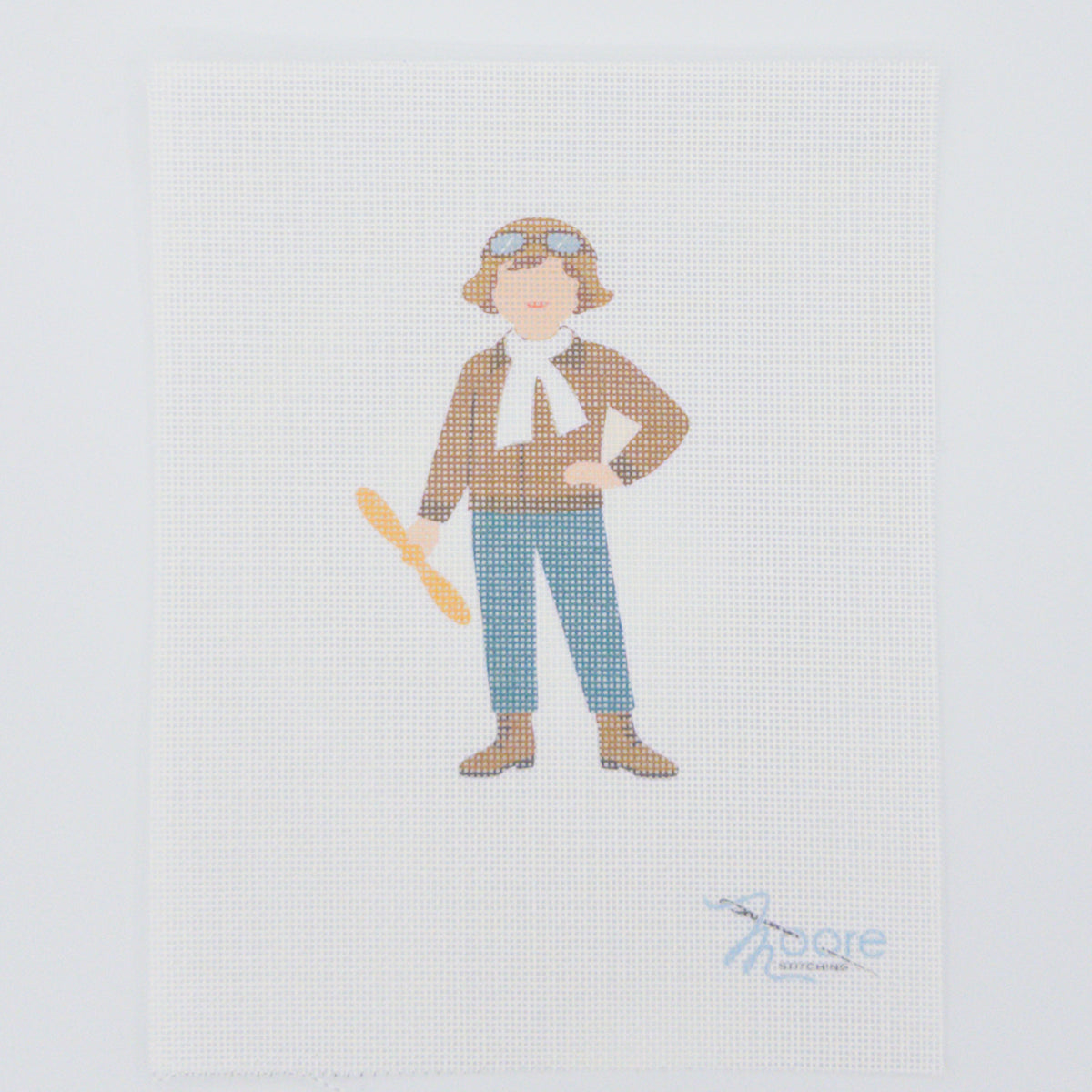 Amelia Earhart Needlepoint Canvas