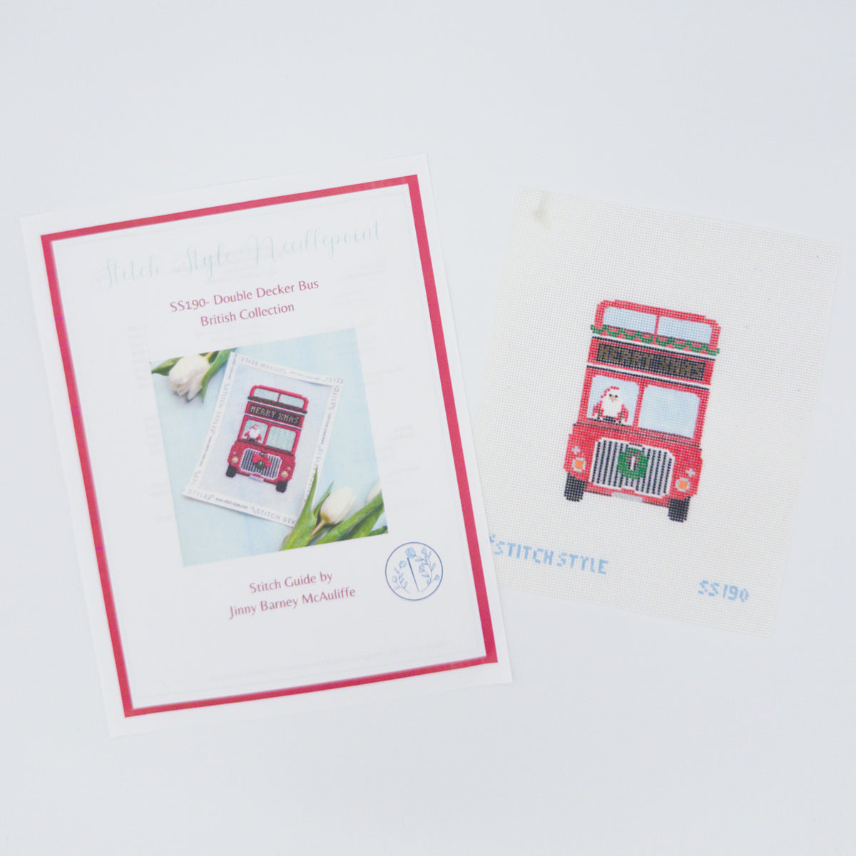 Double Decker Bus Needlepoint Canvas