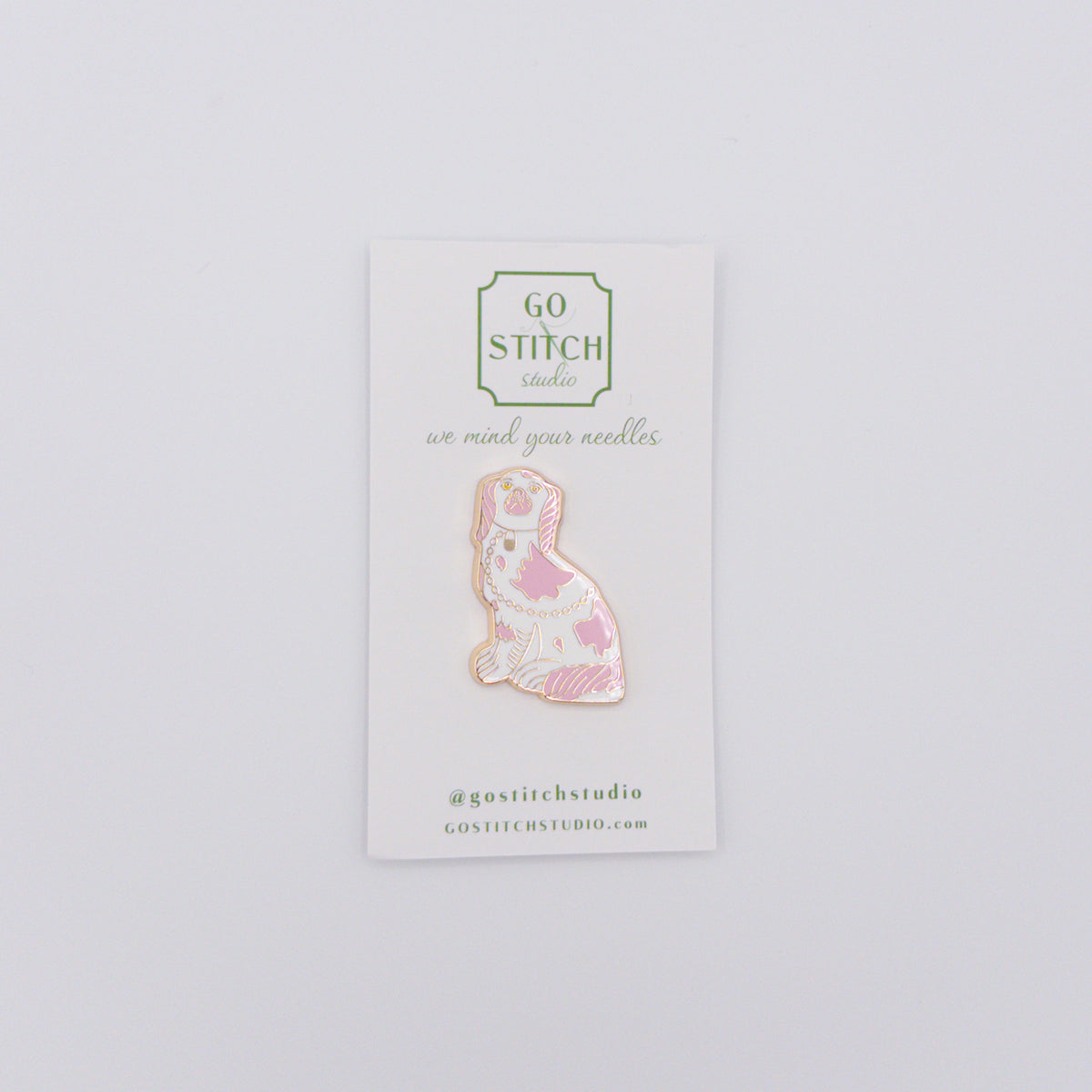 Pink Staffordshire Needleminder