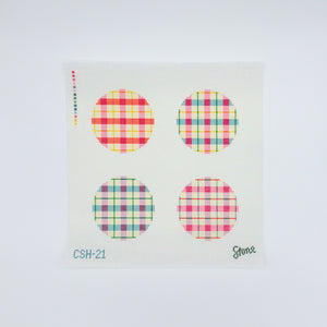 Gingham Coaster Set