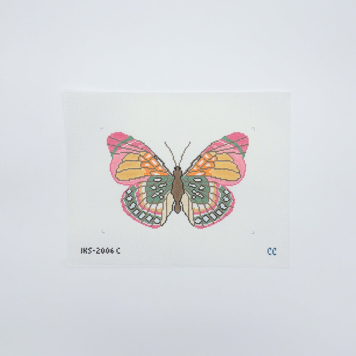 Large Butterfly - Pink Green