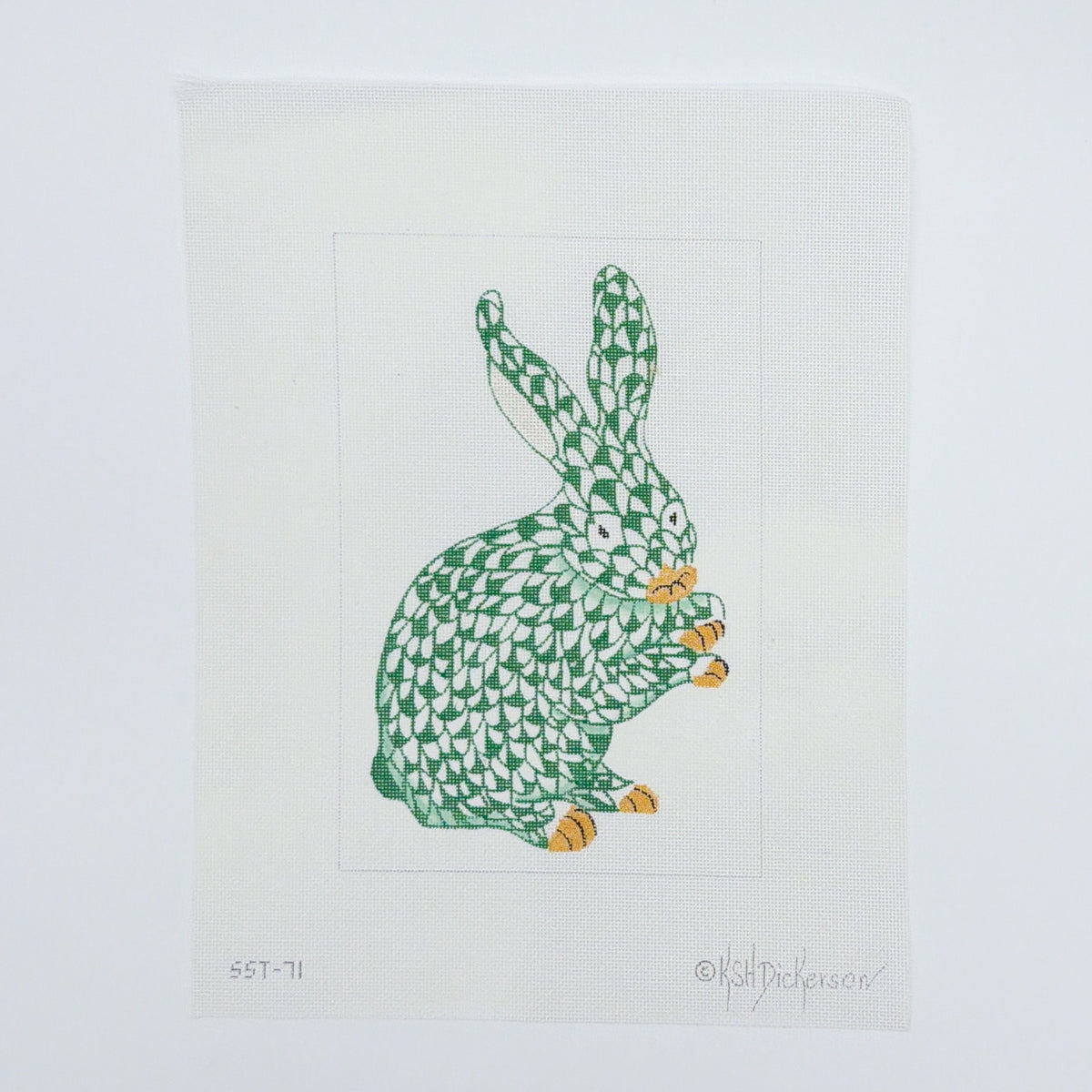 Herend Standing Bunny - Emerald/ Gold