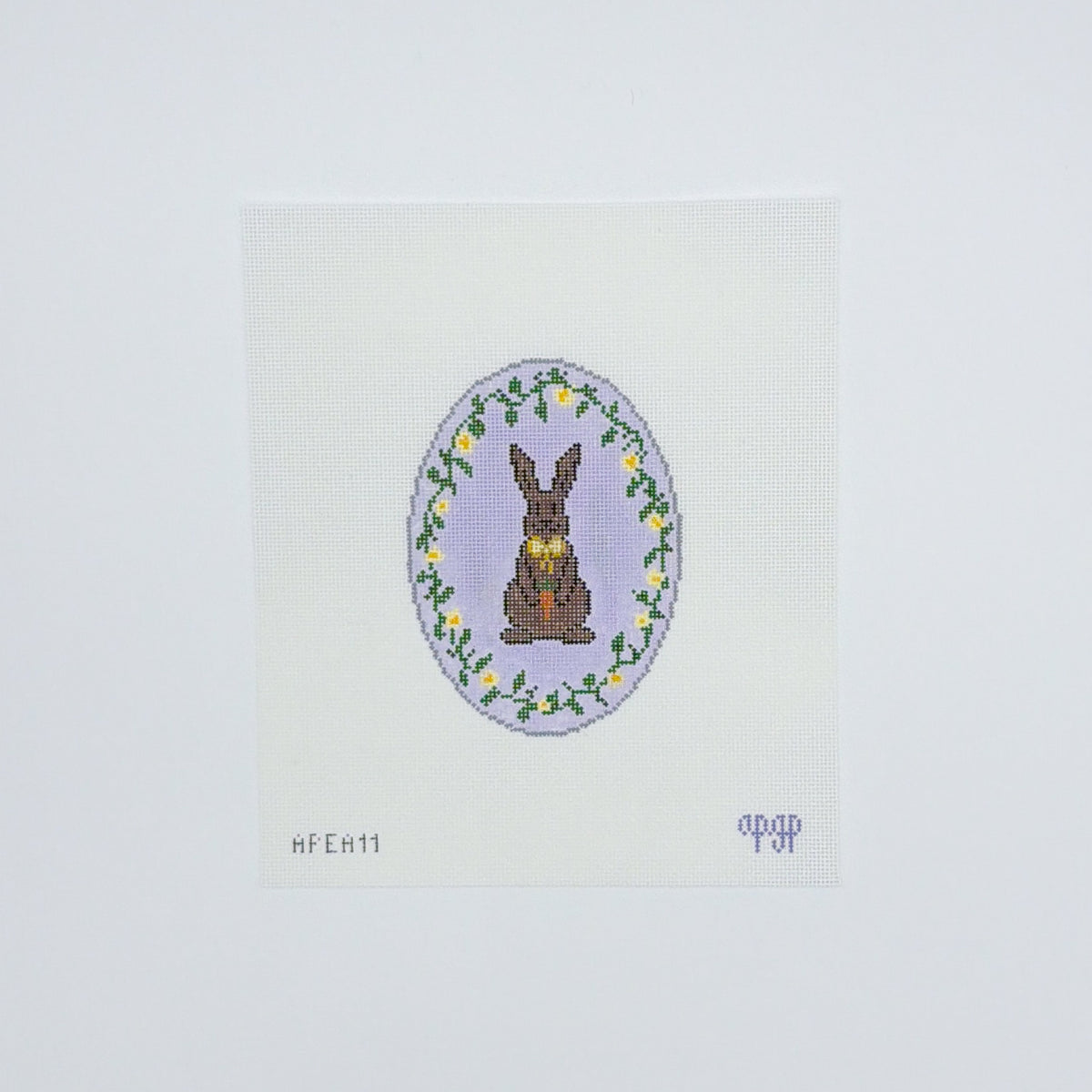 Lavender Chocolate Bunny Oval