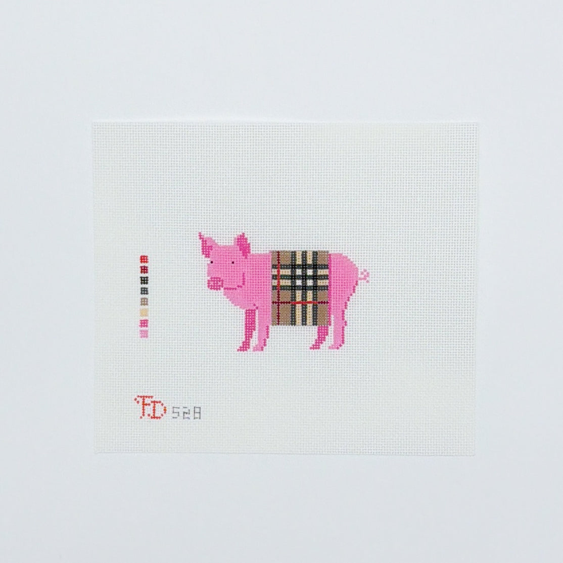 Pig in a B Plaid Blanket