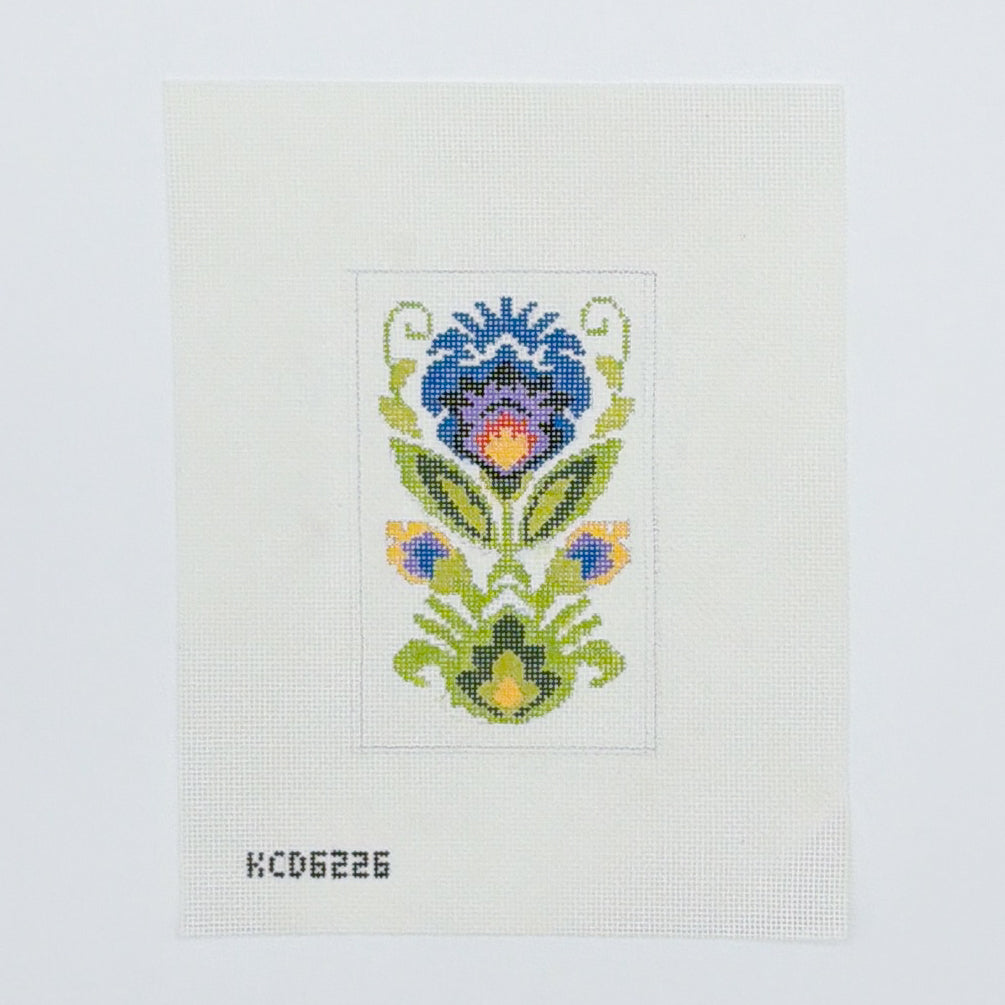 Polish Folk Blue Flower Eyeglass Case Insert