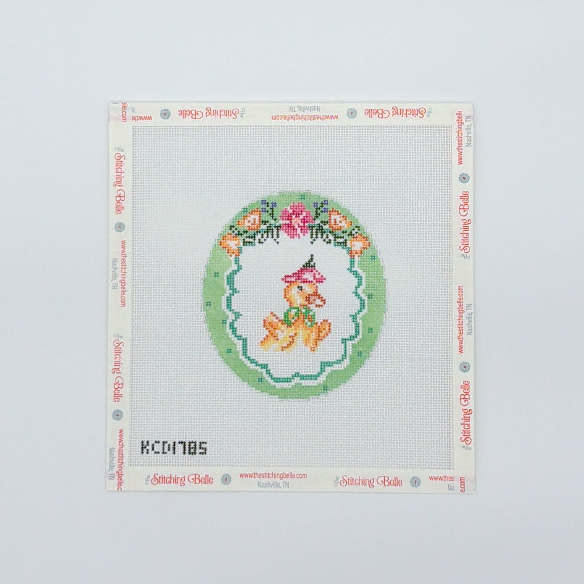 Polka Dot Easter Vignette Duck Oval