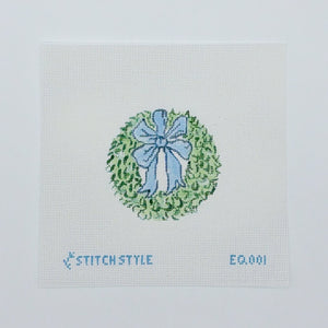 Emily Quigley: Wreath with Blue Bow