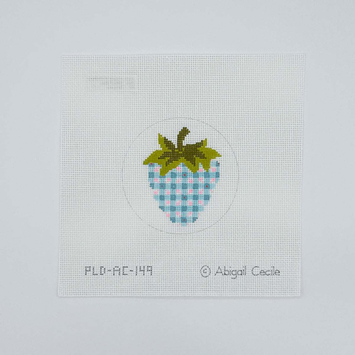 Abigail Cecile: Strawberries-Blue Checks with Pink Dots