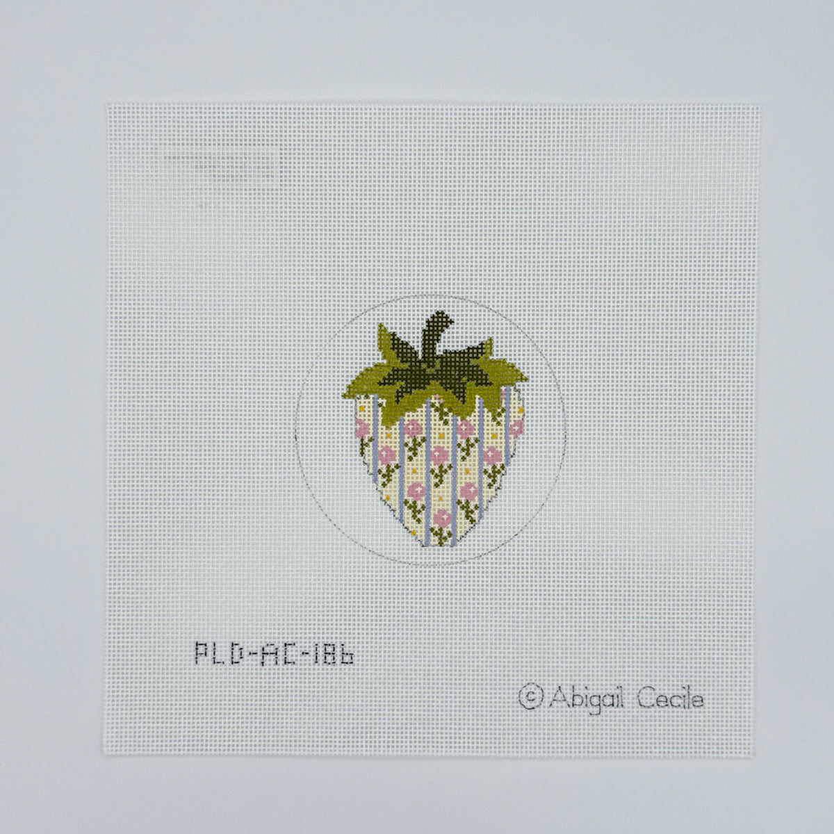 Abigail Cecile: Strawberries-Pink Flowers on Yellow