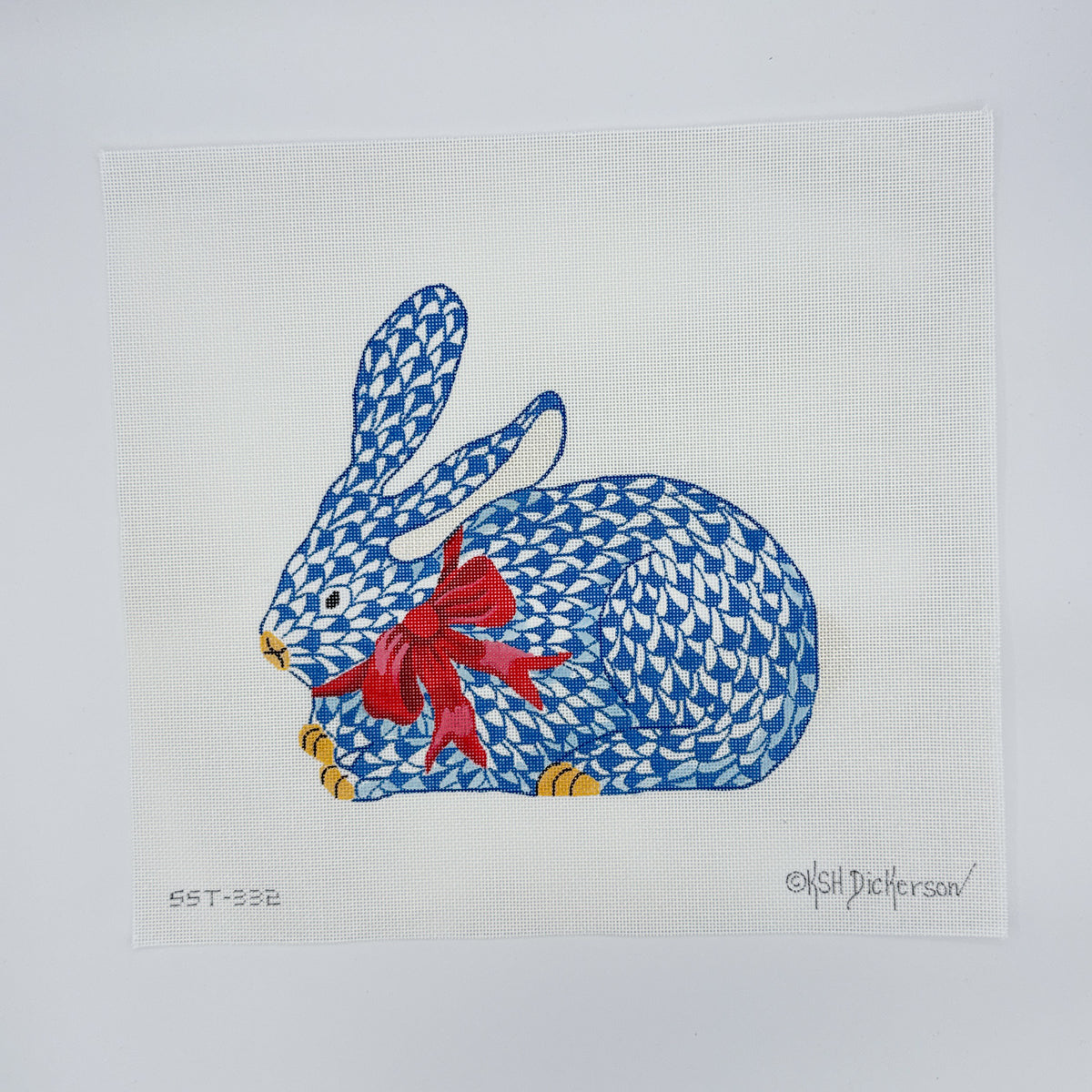BlueHerend Bunny with Bow