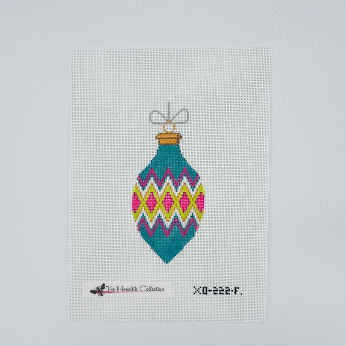 Vintage Ornament: Teal/Pink/Lime