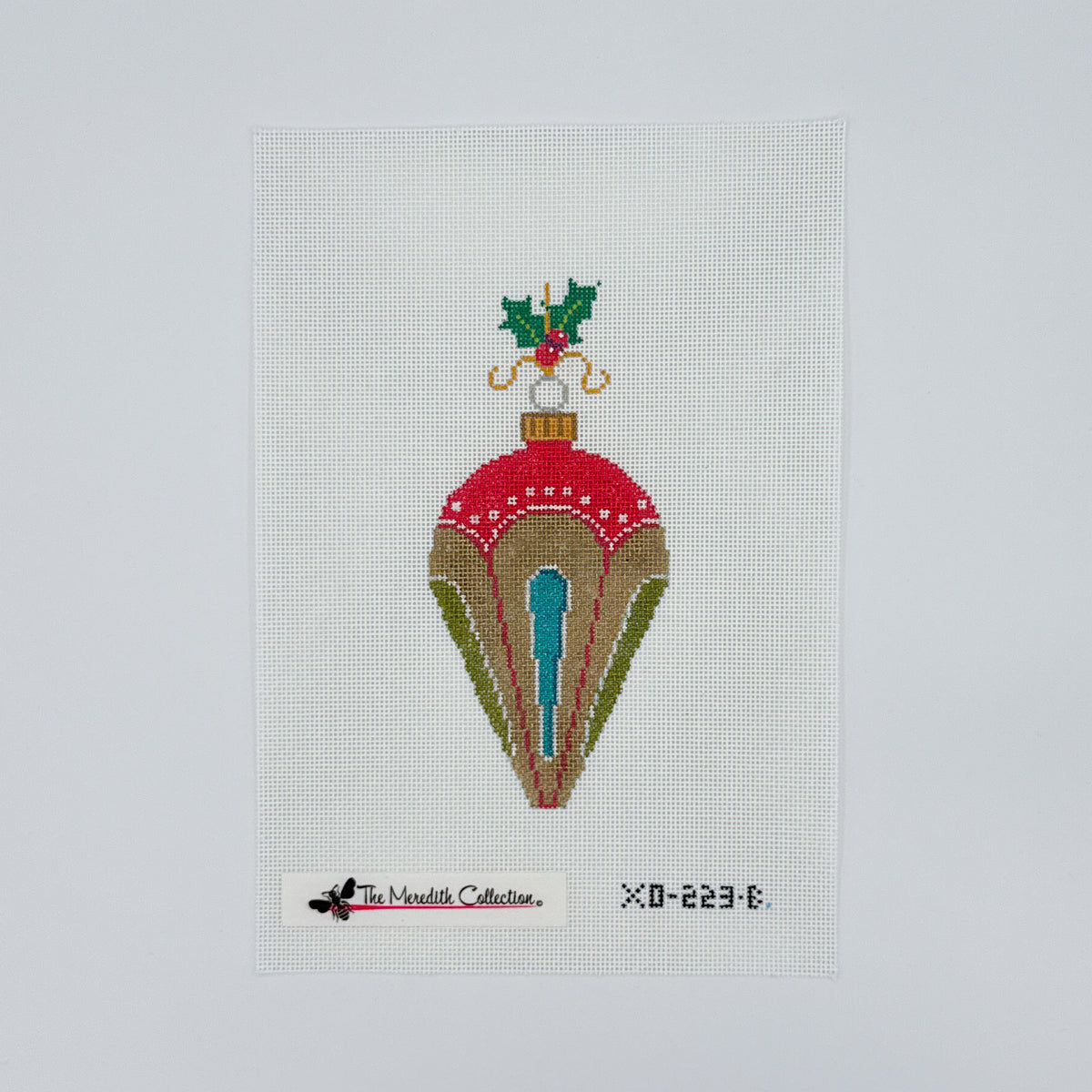Vintage Ornament: Bronze/ Red