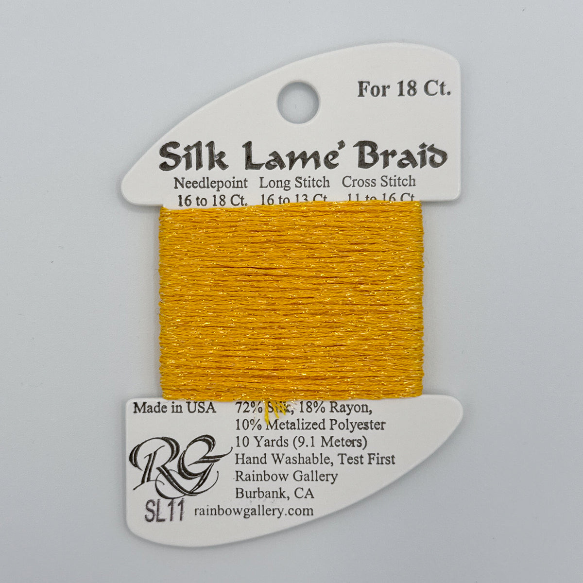 Silk Lame Braid - SL 11 Yellow