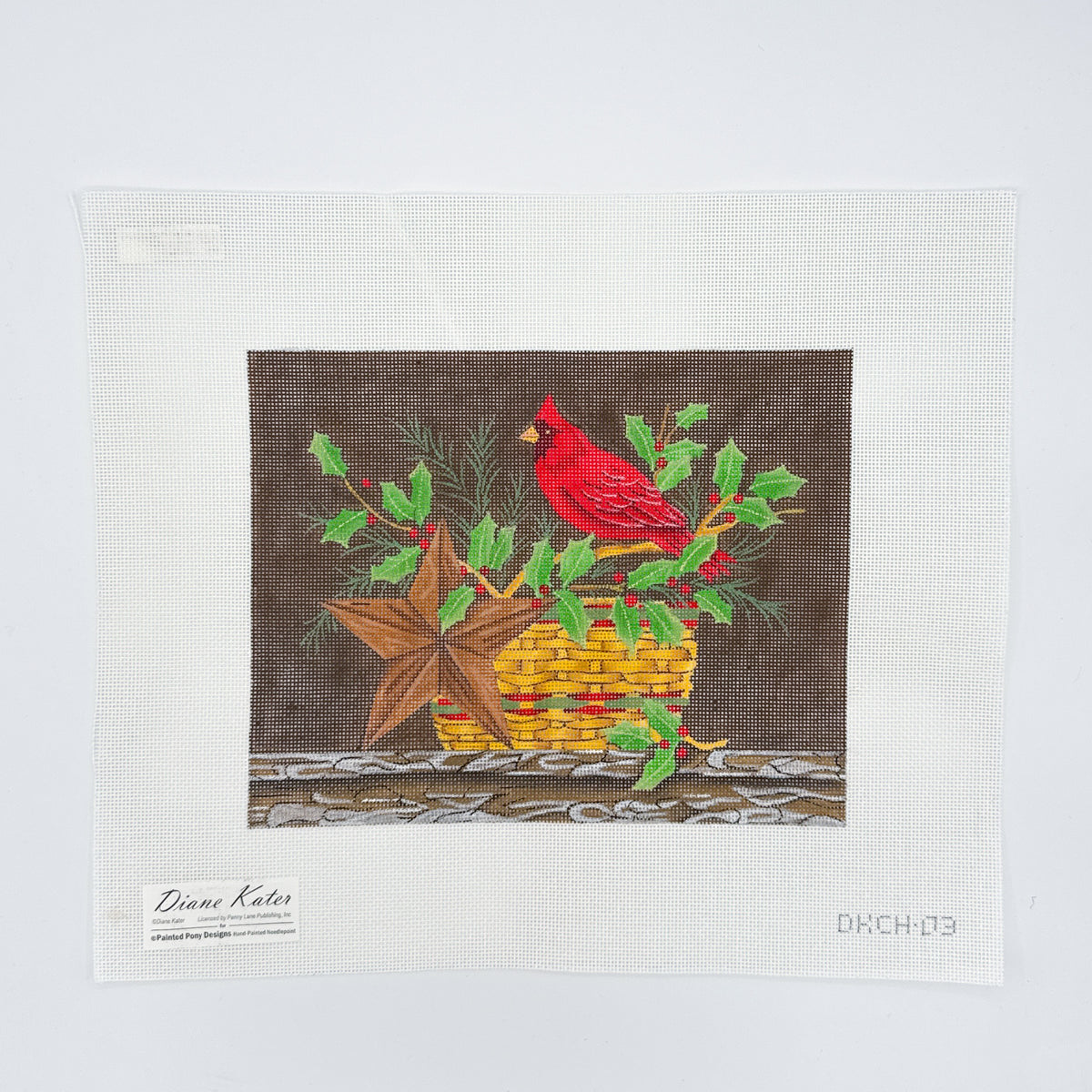 Diane Kater: Cardinal & Holly Still Life