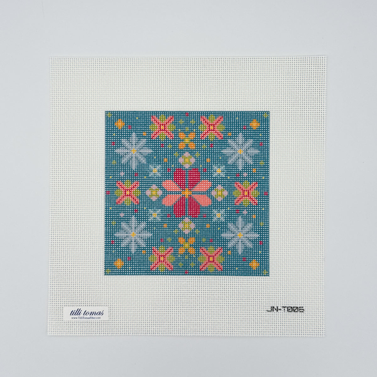 Blue Winter Floral Mandala