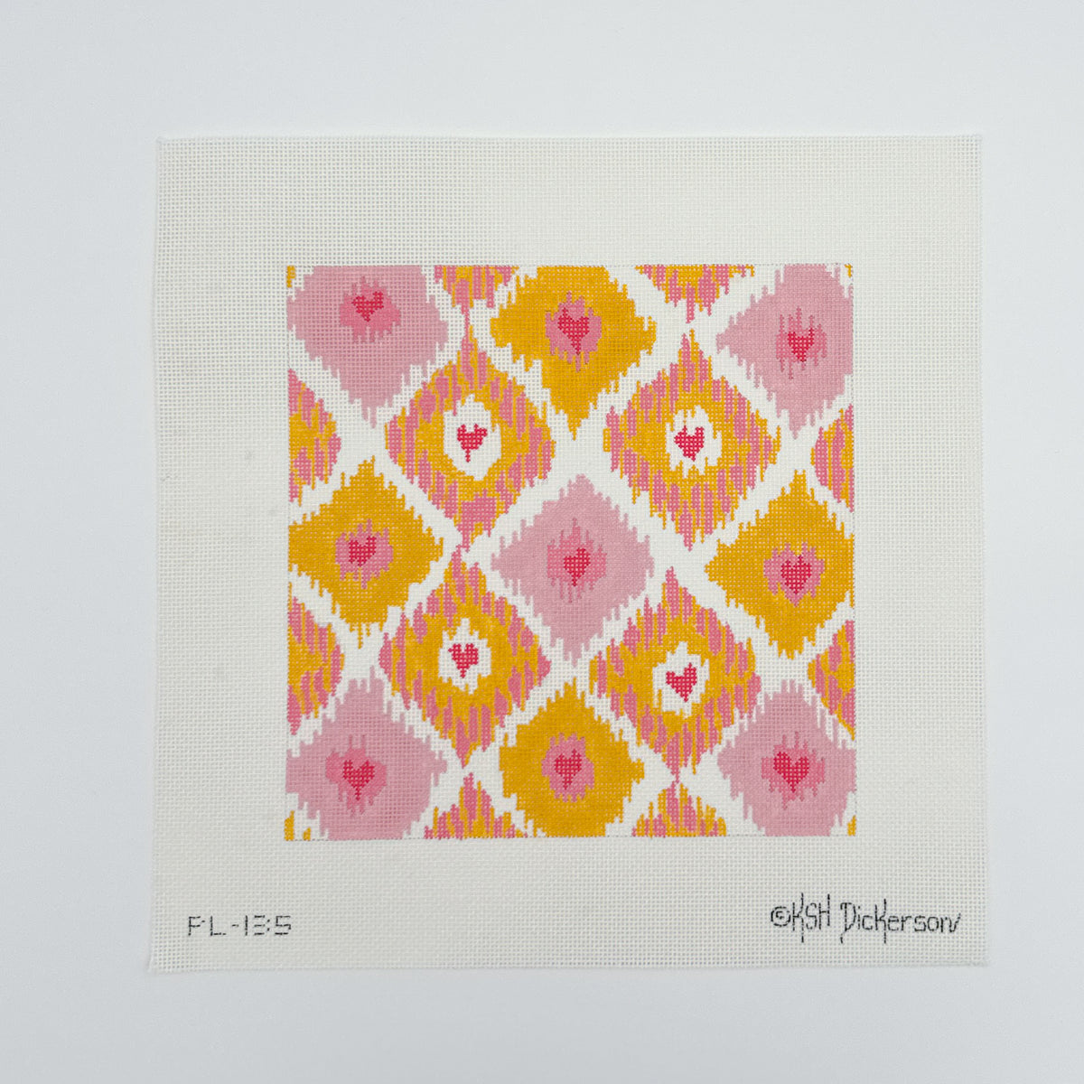 Ikat Diamonds Allover Hearts