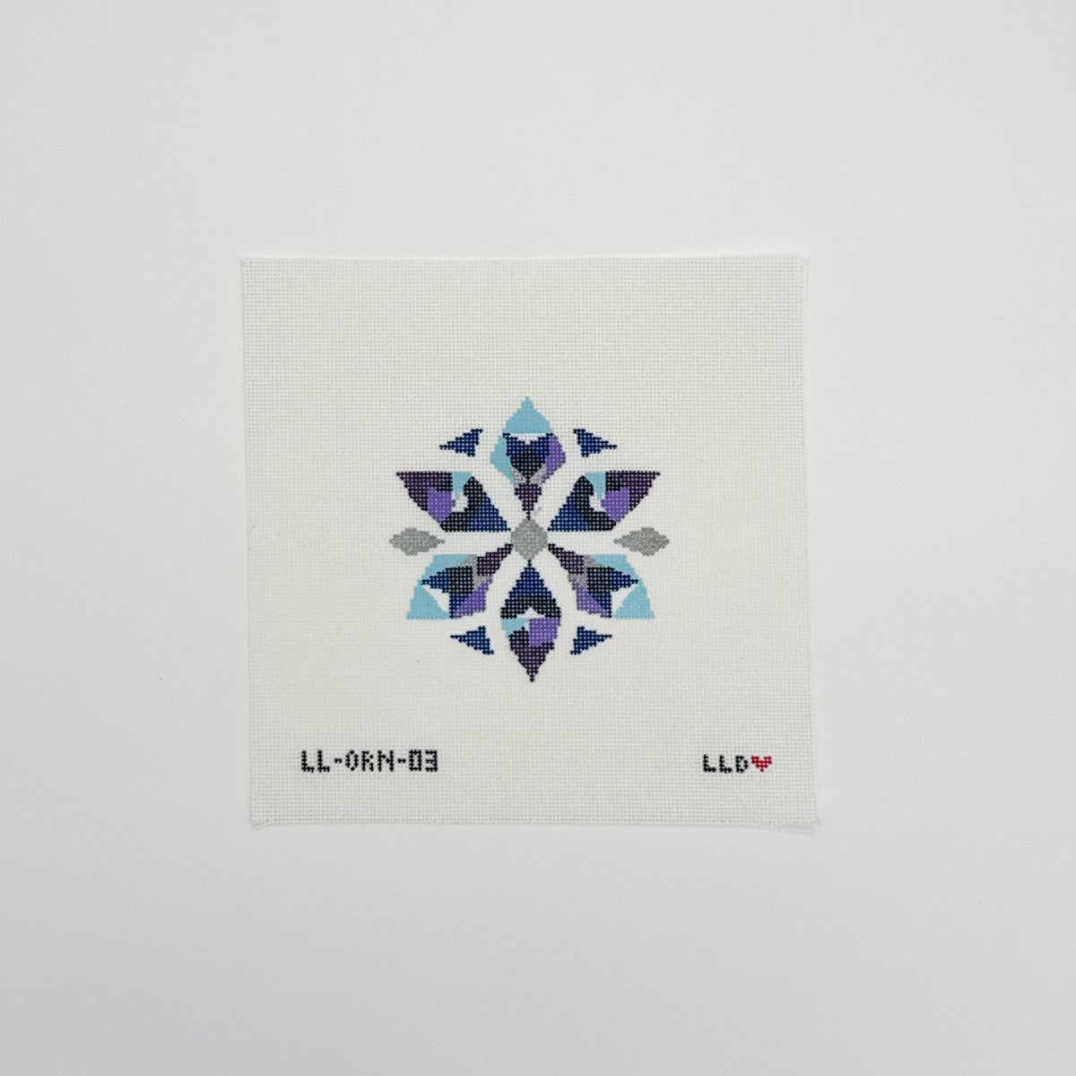 Geometric Snowflake Blue