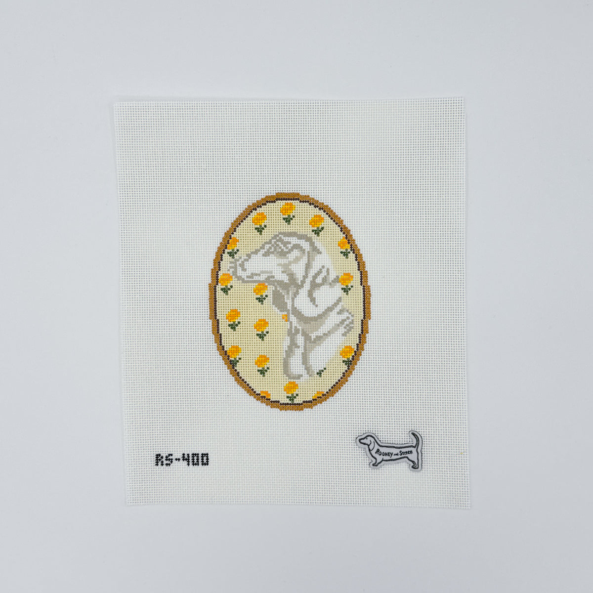 Dachshund Flower Cameo