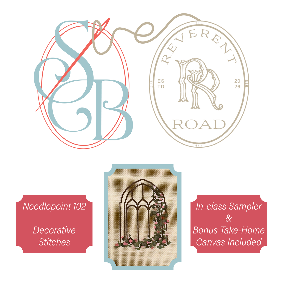 August 19: Needlepoint 102 with Reverent Road