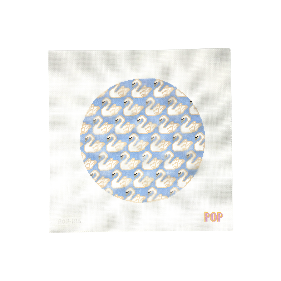 Swan Pattern Round - Large